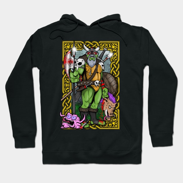 Turtle Viking Hoodie by nicitadesigns